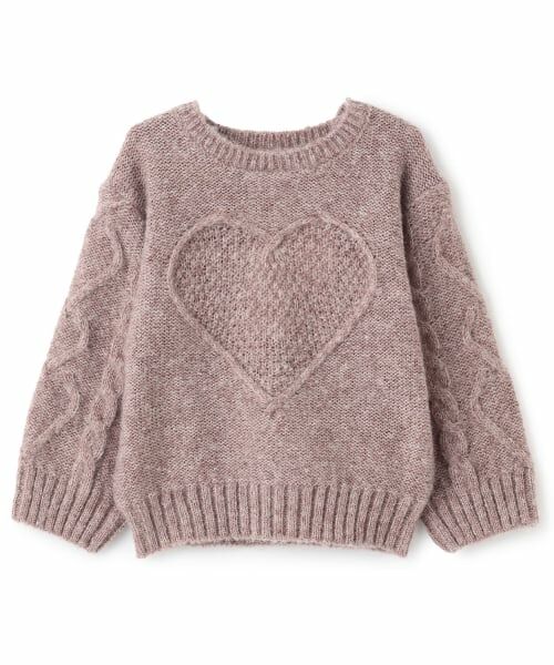 petit main / プティマイン ニット・セーター | 【リンク】ハートケーブルニット | 詳細8