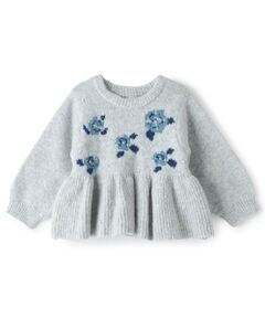 petit main / プティマイン ニット・セーター | 【フワもちっと/リンク】お花パールニット＜セットアップ対応＞