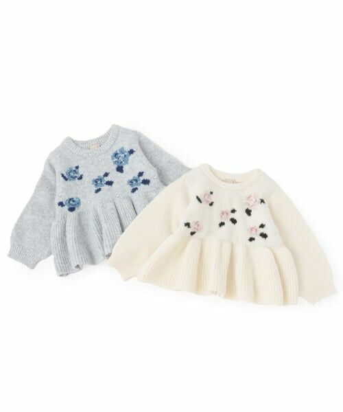 petit main / プティマイン ニット・セーター | 【フワもちっと/リンク】お花パールニット＜セットアップ対応＞ | 詳細10