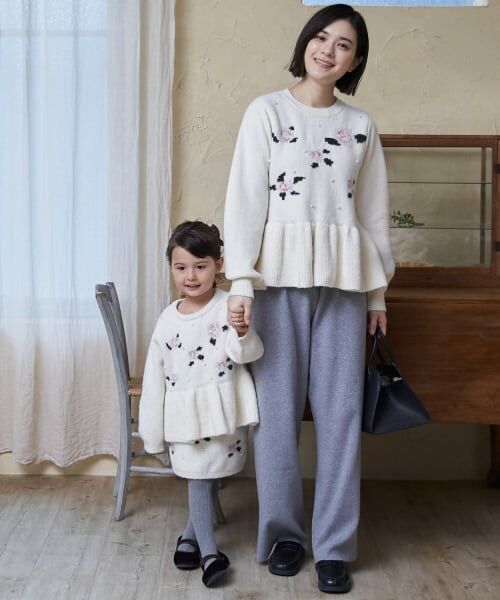 petit main / プティマイン ニット・セーター | 【フワもちっと/リンク】お花パールニット＜セットアップ対応＞ | 詳細3