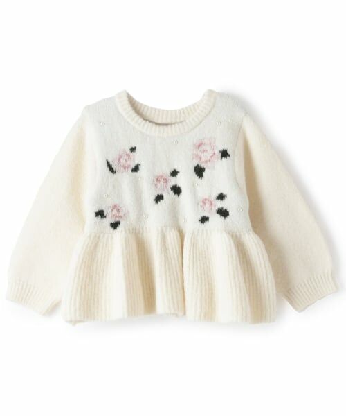 petit main / プティマイン ニット・セーター | 【フワもちっと/リンク】お花パールニット＜セットアップ対応＞ | 詳細4