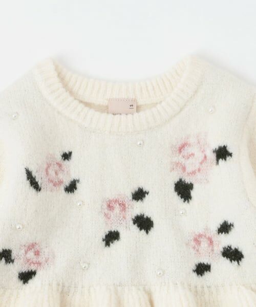 petit main / プティマイン ニット・セーター | 【フワもちっと/リンク】お花パールニット＜セットアップ対応＞ | 詳細6