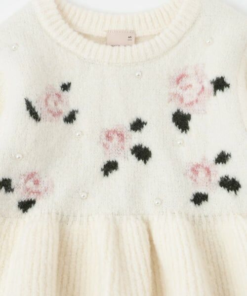 petit main / プティマイン ニット・セーター | 【フワもちっと/リンク】お花パールニット＜セットアップ対応＞ | 詳細7
