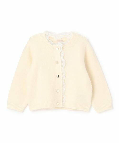 petit main / プティマイン カーディガン・ボレロ | 【リンク】レースカーディガン（クリーム）