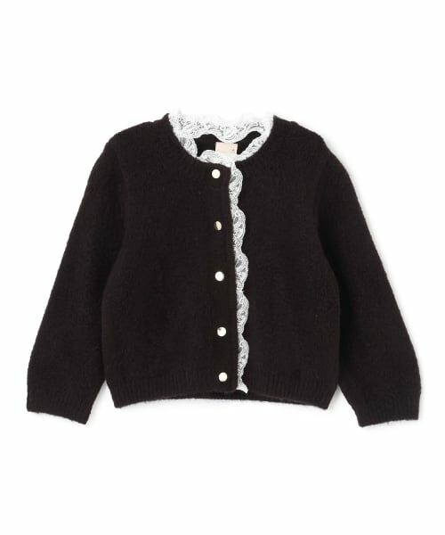 petit main / プティマイン カーディガン・ボレロ | 【リンク】レースカーディガン（黒）