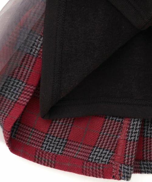petit main / プティマイン Tシャツ | 【リンク】チェックドッキングチュニック | 詳細12