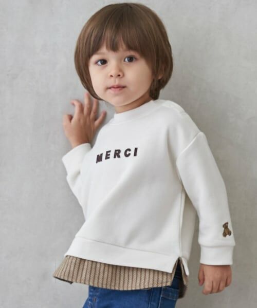 petit main / プティマイン Tシャツ | 【リンク】チェックドッキングチュニック | 詳細3