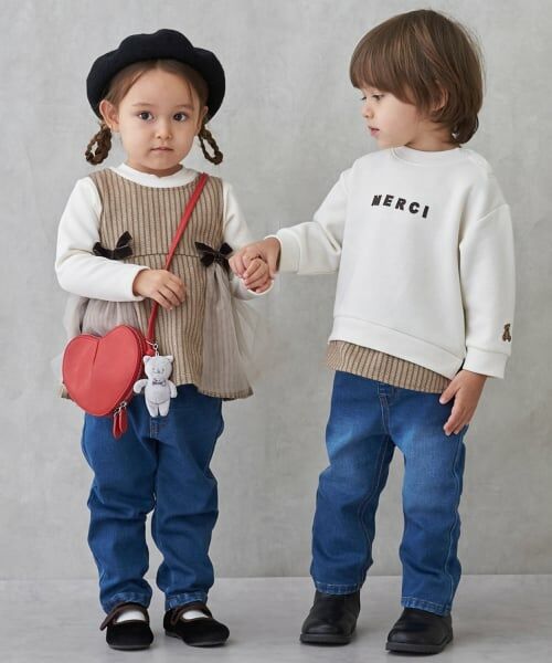 petit main / プティマイン Tシャツ | 【リンク】チェックドッキングチュニック | 詳細4