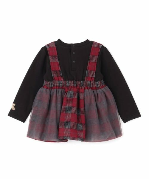 petit main / プティマイン Tシャツ | 【リンク】チェックドッキングチュニック | 詳細6