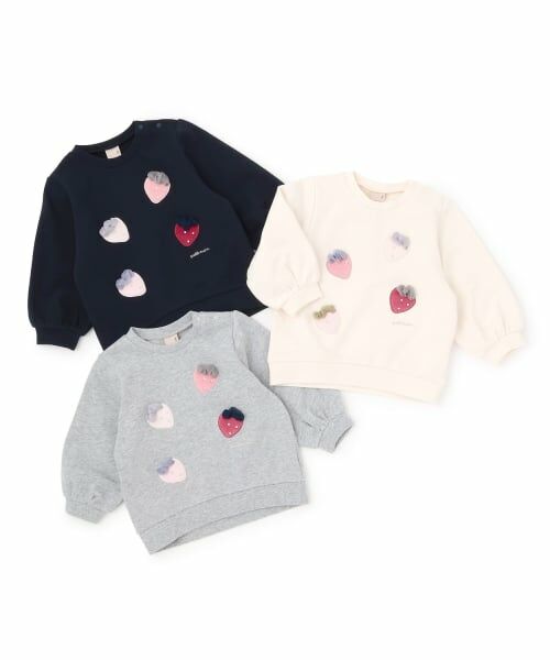 petit main / プティマイン スウェット | いちごモチーフトレーナー | 詳細15