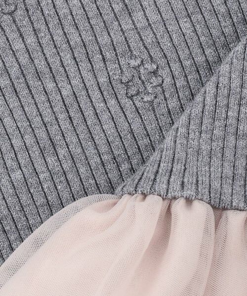 petit main / プティマイン Tシャツ | 【フワもちっと】ニットペプラムチュールチュニック | 詳細12