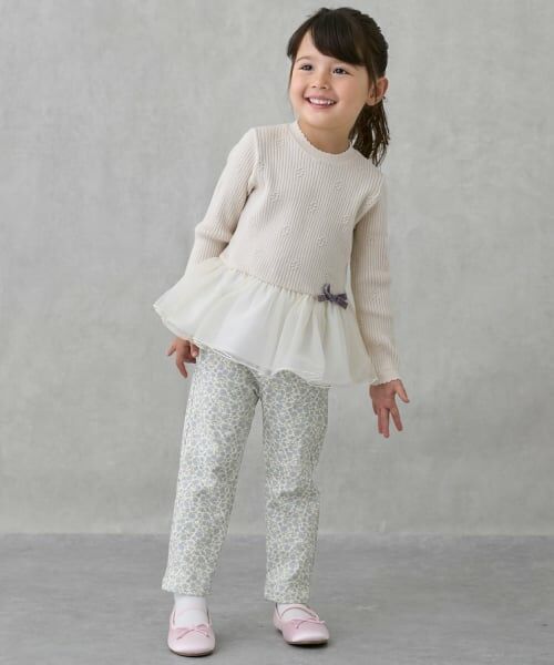 petit main / プティマイン Tシャツ | 【フワもちっと】ニットペプラムチュールチュニック | 詳細2