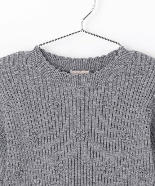 petit main / プティマイン Tシャツ | 【フワもちっと】ニットペプラムチュールチュニック | 詳細8