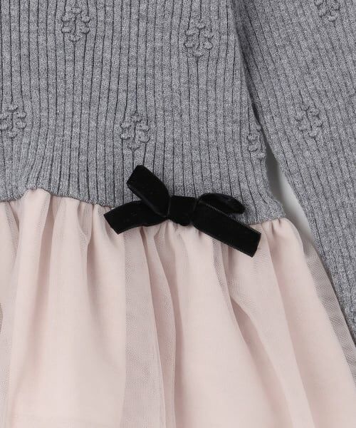 petit main / プティマイン Tシャツ | 【フワもちっと】ニットペプラムチュールチュニック | 詳細9
