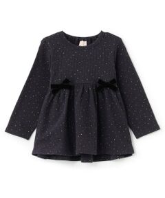 petit main / プティマイン Tシャツ | 裏起毛カットリボンチュニック