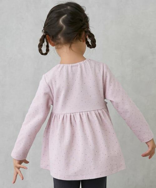 petit main / プティマイン Tシャツ | 裏起毛カットリボンチュニック | 詳細1