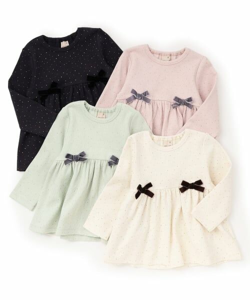 petit main / プティマイン Tシャツ | 裏起毛カットリボンチュニック | 詳細17