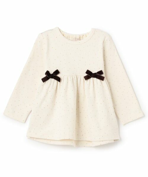 petit main / プティマイン Tシャツ | 裏起毛カットリボンチュニック | 詳細8