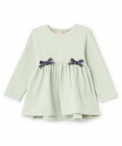 petit main / プティマイン Tシャツ | 裏起毛カットリボンチュニック | 詳細9