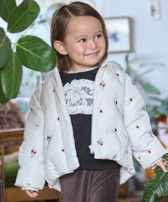 petit main / プティマイン ブルゾン | 【リンク/洗える】刺しゅう中綿ジャケット