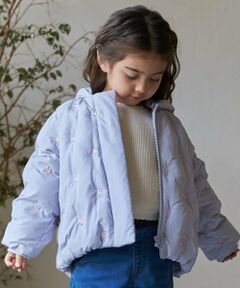 petit main / プティマイン ブルゾン | 【リンク/洗える】刺しゅう中綿ジャケット