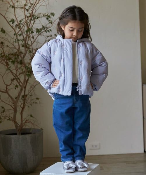 petit main / プティマイン ブルゾン | 【リンク/洗える】刺しゅう中綿ジャケット | 詳細2