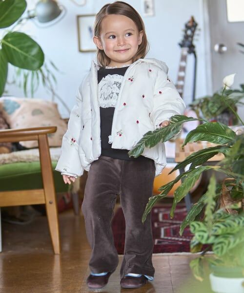 petit main / プティマイン ブルゾン | 【リンク/洗える】刺しゅう中綿ジャケット | 詳細4