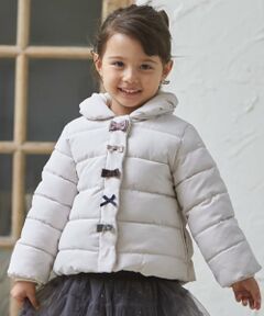 petit main / プティマイン ブルゾン | 【洗える】中綿リボンジャケット