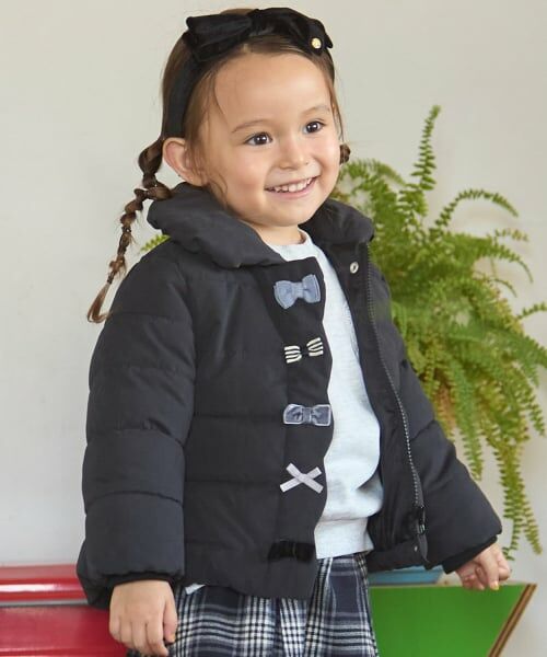 petit main / プティマイン ブルゾン | 【洗える】中綿リボンジャケット | 詳細1