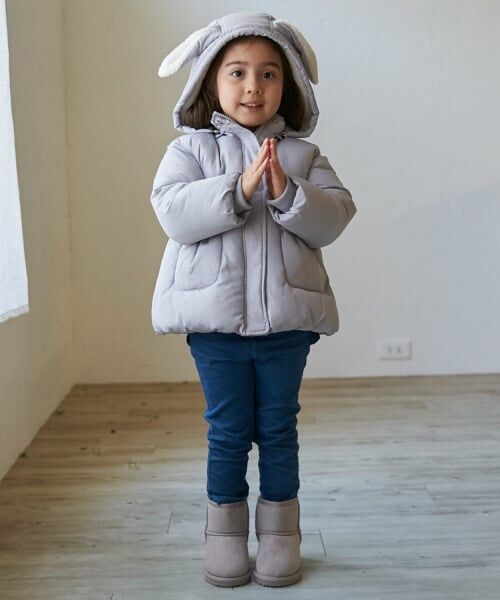 petit main / プティマイン ブルゾン | 【洗える】もこもこウサギ中綿ジャケット | 詳細3