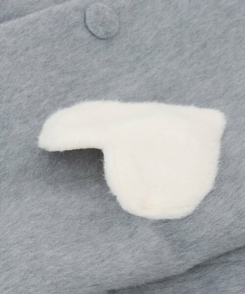petit main / プティマイン その他アウター | 【洗える】ファー衿ハートポケットコート | 詳細13