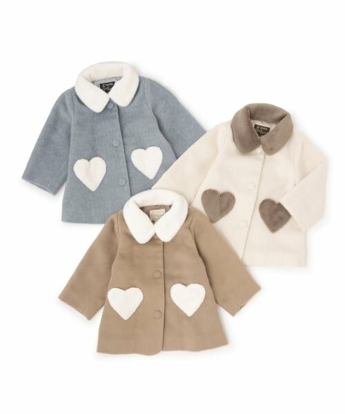 petit main / プティマイン その他アウター | 【洗える】ファー衿ハートポケットコート | 詳細17