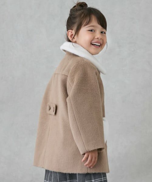 petit main / プティマイン その他アウター | 【洗える】ファー衿ハートポケットコート | 詳細3