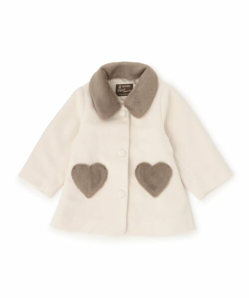 petit main / プティマイン その他アウター | 【洗える】ファー衿ハートポケットコート | 詳細7