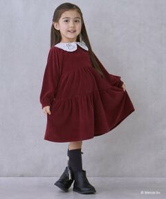 petit main / プティマイン ミニ丈・ひざ丈ワンピース | 【miffy】衿ティアードワンピース