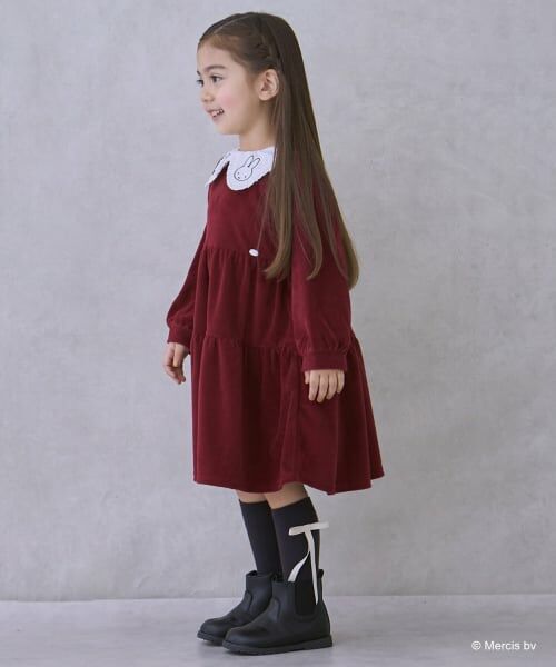 petit main / プティマイン ミニ丈・ひざ丈ワンピース | 【miffy】衿ティアードワンピース | 詳細1