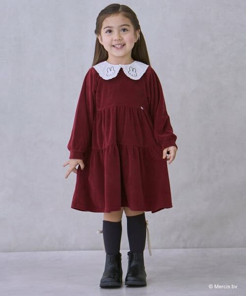 petit main / プティマイン ミニ丈・ひざ丈ワンピース | 【miffy】衿ティアードワンピース | 詳細2