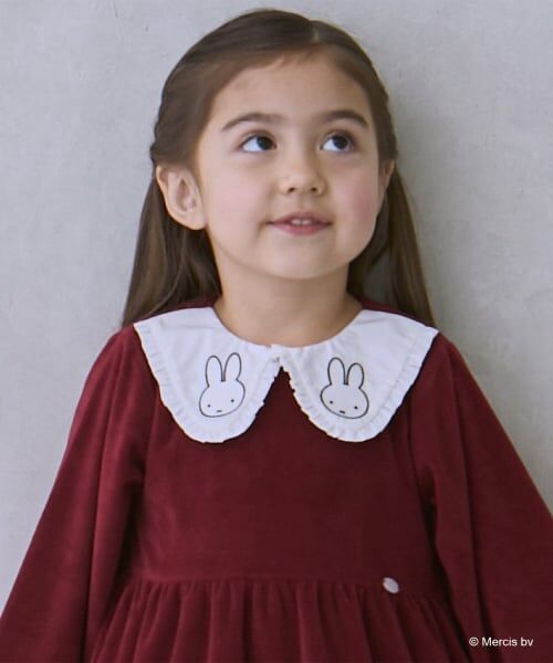 petit main / プティマイン ミニ丈・ひざ丈ワンピース | 【miffy】衿ティアードワンピース | 詳細3