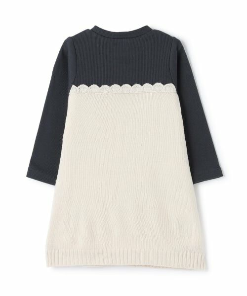 petit main / プティマイン ミニ丈・ひざ丈ワンピース | 【リンク】クロシェドッキングワンピース | 詳細7