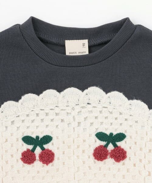 petit main / プティマイン ミニ丈・ひざ丈ワンピース | 【リンク】クロシェドッキングワンピース | 詳細8