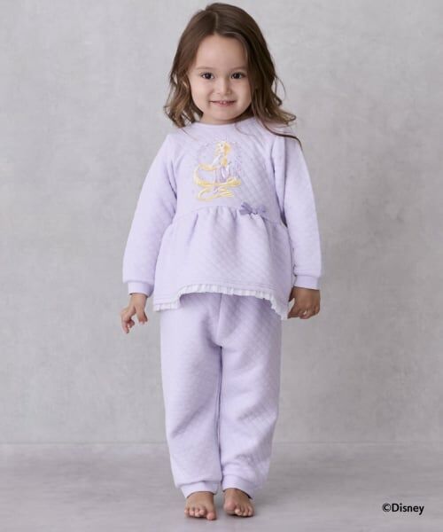petit main / プティマイン ルームウェア | 【Disney】ペプラムパジャマ（ラベンダー）