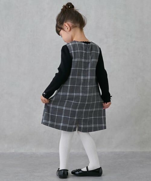 petit main / プティマイン ミニ丈・ひざ丈ワンピース | 【リンク】リボンジャンパースカート | 詳細1