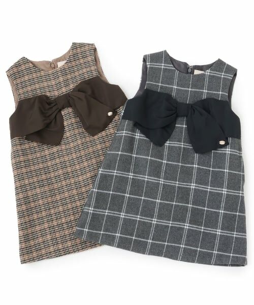 petit main / プティマイン ミニ丈・ひざ丈ワンピース | 【リンク】リボンジャンパースカート | 詳細18