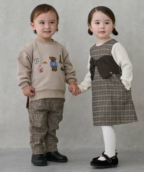 petit main / プティマイン ミニ丈・ひざ丈ワンピース | 【リンク】リボンジャンパースカート | 詳細6