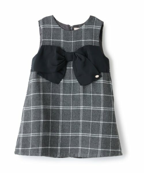 petit main / プティマイン ミニ丈・ひざ丈ワンピース | 【リンク】リボンジャンパースカート | 詳細8