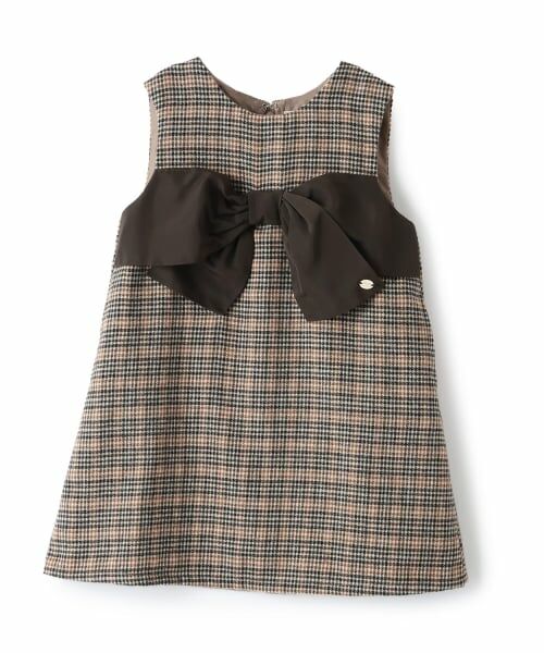 petit main / プティマイン ミニ丈・ひざ丈ワンピース | 【リンク】リボンジャンパースカート | 詳細9