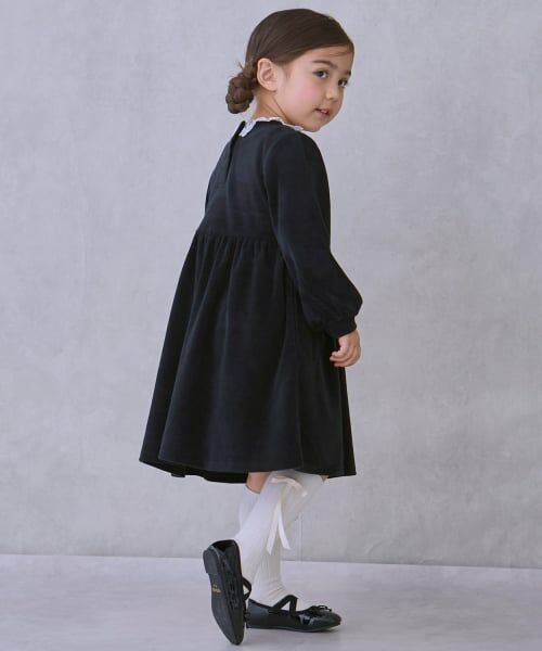 petit main / プティマイン ミニ丈・ひざ丈ワンピース | ベロアレースワンピース | 詳細1