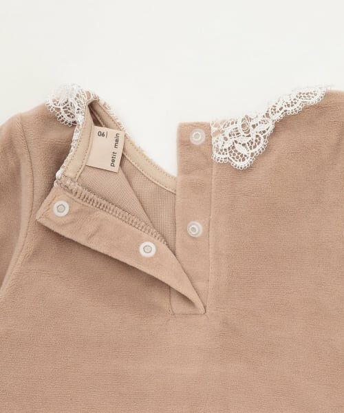 petit main / プティマイン ミニ丈・ひざ丈ワンピース | ベロアレースワンピース | 詳細11