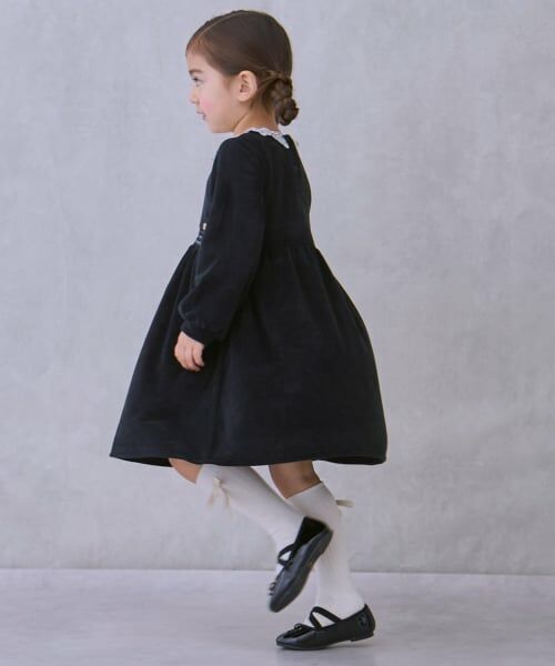 petit main / プティマイン ミニ丈・ひざ丈ワンピース | ベロアレースワンピース | 詳細2