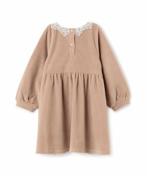 petit main / プティマイン ミニ丈・ひざ丈ワンピース | ベロアレースワンピース | 詳細6